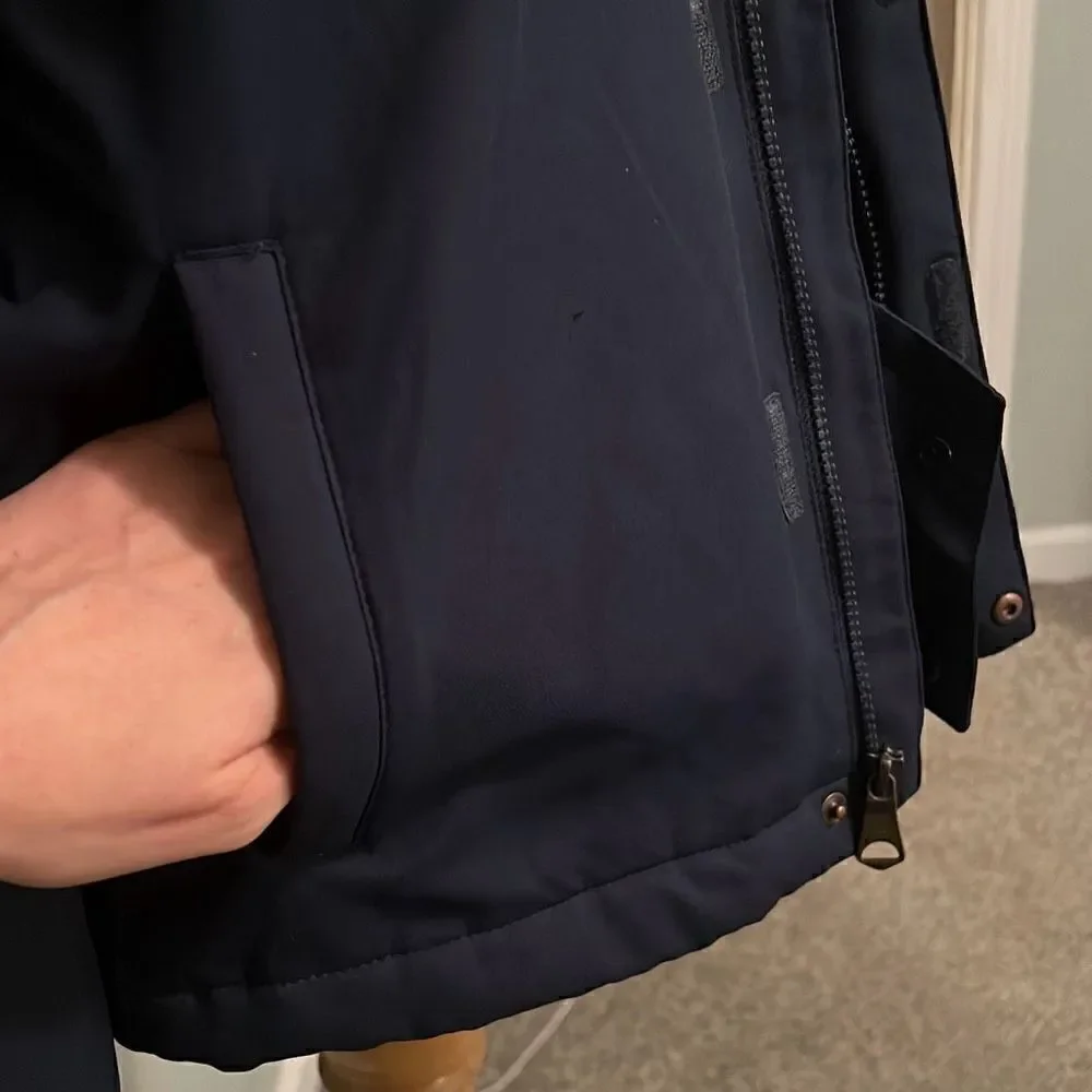 Quiksilver Kid's Navy Blue Dry Flight Technology 18K Hooded Winter Jacket